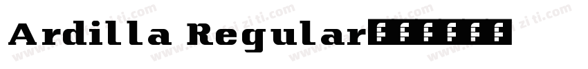 Ardilla Regular字体转换